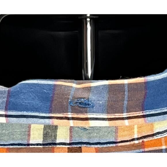 St. John’s Bay Men’s Large Plaid Cotton Shirt Classic Fit Short Sleeve Summer - Picture 7 of 11